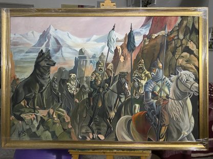Ergenekondan Çıkış oil painting on canvas
