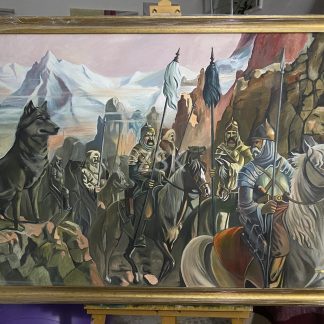 Ergenekondan Çıkış oil painting on canvas