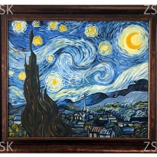 Van Gogh Yıldızlı Gece yağlıboya tablo ZSK Reprodüksiyon