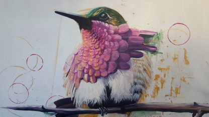 pembe kuş tablo