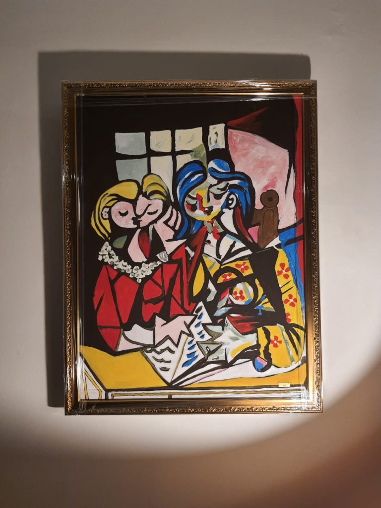 Pablo picasso iki figür yağlıboya tablo ZSK reprodüksiyon